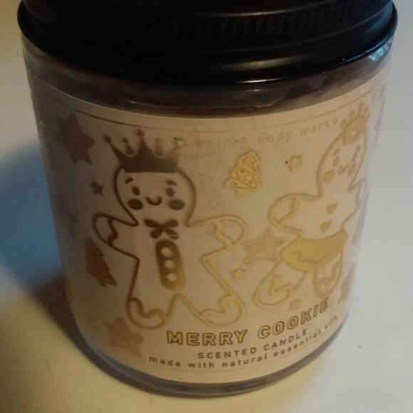 Bath & Body Works Scented Candle Merry Cookie 1 Wick New Unused Retail Price $14 - Picture 2 of 3